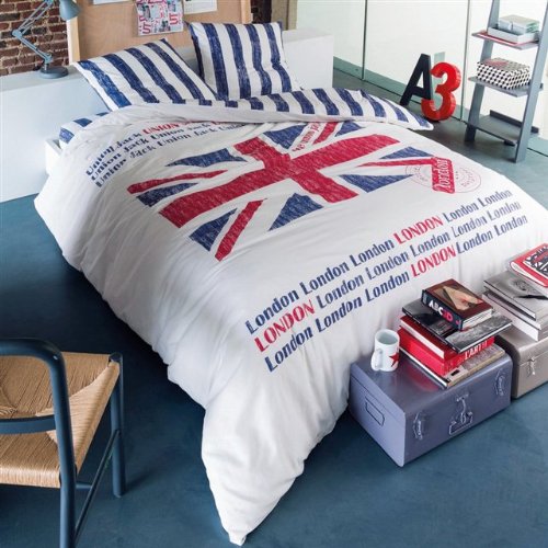 Union Jack Red White Blue Duvet Cover And Pillowcase Set Red Blue Whit