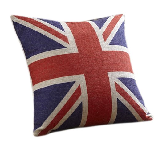 British Vintage Style Union Jack Flag Throw Pillow Case SODIAL Pillowcase R 